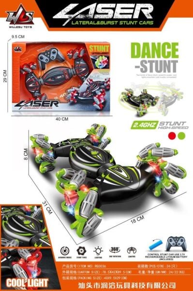 UZAKTAN KUMANDALI STUNT IŞIKLI ARABA RQ3036