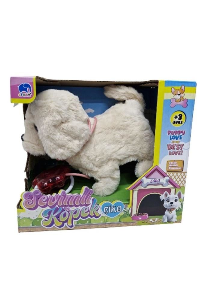 20 cm Sesli Müzikli Kablo Kumandalı Yürüyen Pelüş Köpek 7979