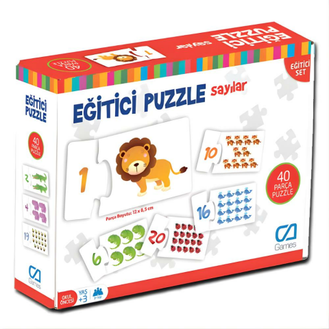 40 Parça Eğitici Puzzle Sayılar