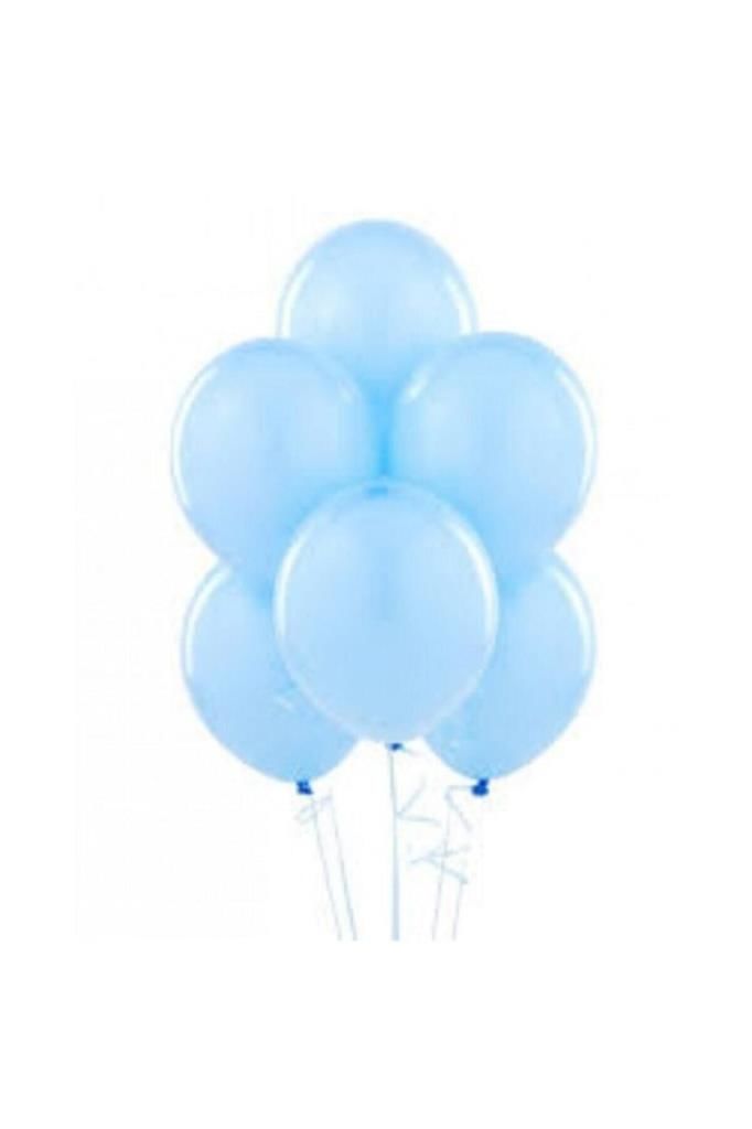Balon Baskı Açık Mavi 100 Lü 12 Cm