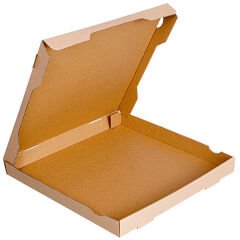 Baskısız Kraft Pizza Kutusu 33x33x3,5 cm