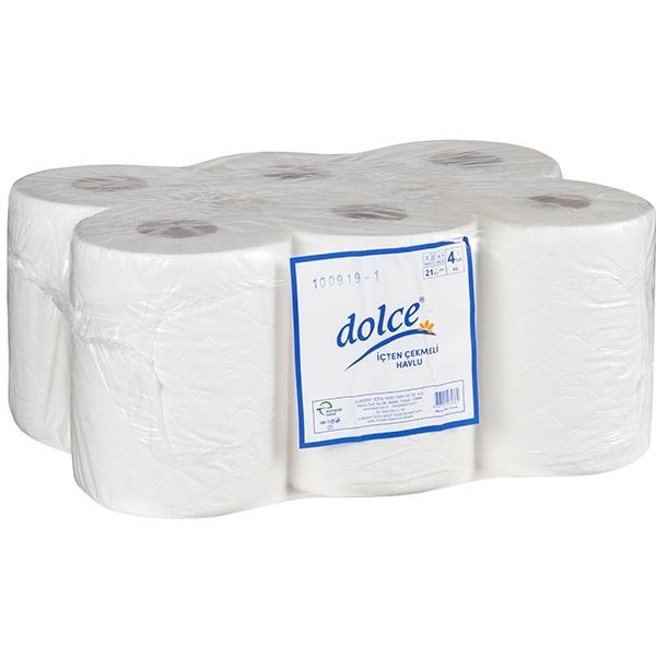 Dolce İçten Çekmeli Havlu 4 kg 84 m 6'lı Paket