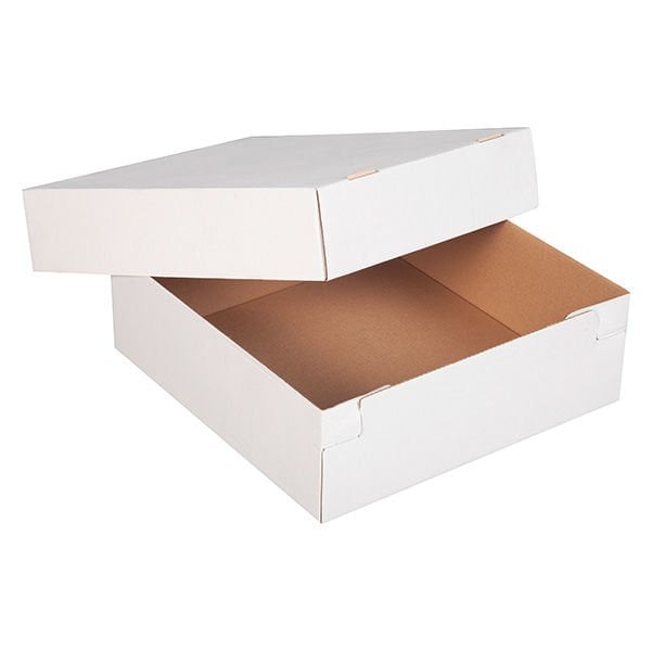 Cheesecake Beyaz Kapaklı Karton Kutu 25x25x10