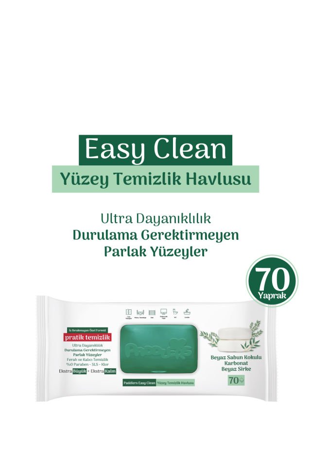 Easy Clean Beyaz Sabun Katkılı Yüzey temizlik Havlusu 70 Yaprak