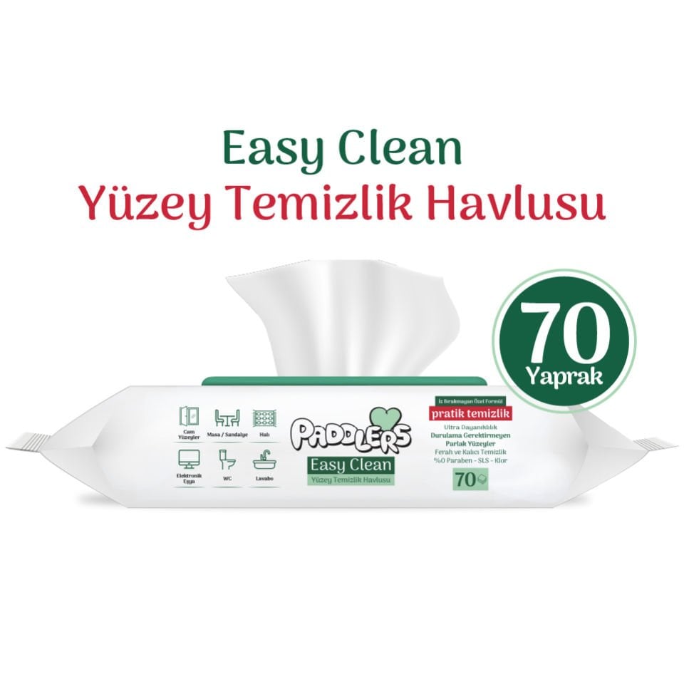 Easy Clean Beyaz Sabun Katkılı Yüzey temizlik Havlusu 70 Yaprak