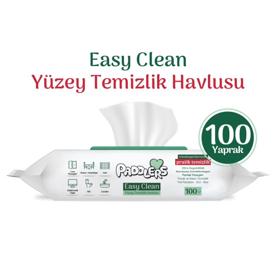 Easy Clean Beyaz Sabun Katkılı Yüzey Temizlik Havlusu 100 Yaprak