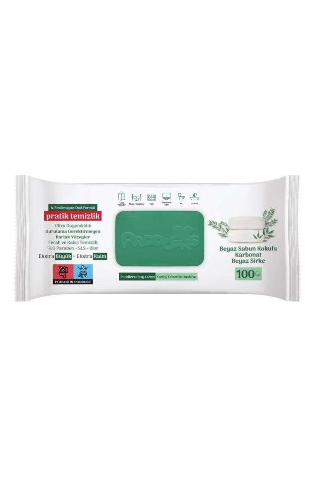 Easy Clean Beyaz Sabun Katkılı Yüzey Temizlik Havlusu 2x100 (200 Yaprak)