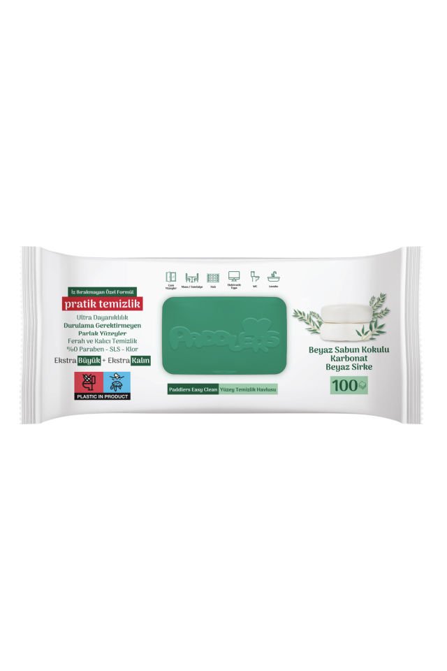Easy Clean Beyaz Sabun Katkılı Yüzey Temizlik Havlusu 3x100 (300 Yaprak)