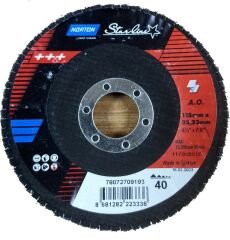 Norton 115x22 Starline Flap Disk 40 Kum