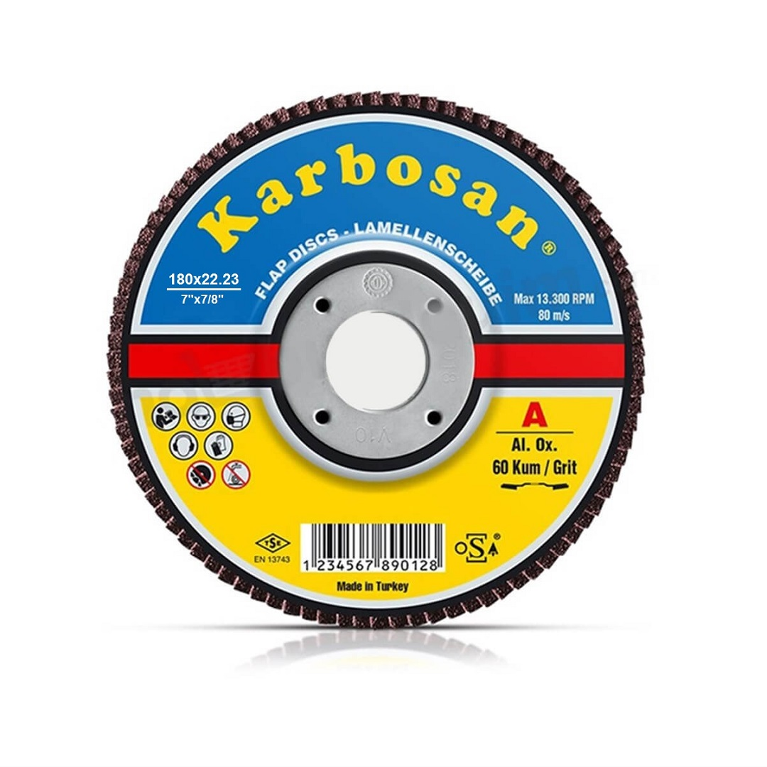 Karbosan 180x22 60 Kum Flap Disk Zımpara