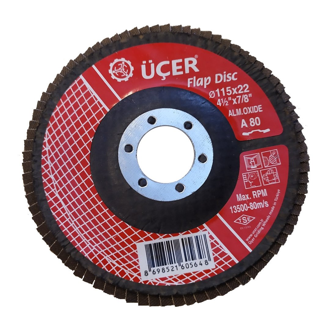 Üçer 115x22 80 Kum Flap Disk Zımpara
