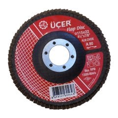 Üçer 115x22 80 Kum Flap Disk Zımpara