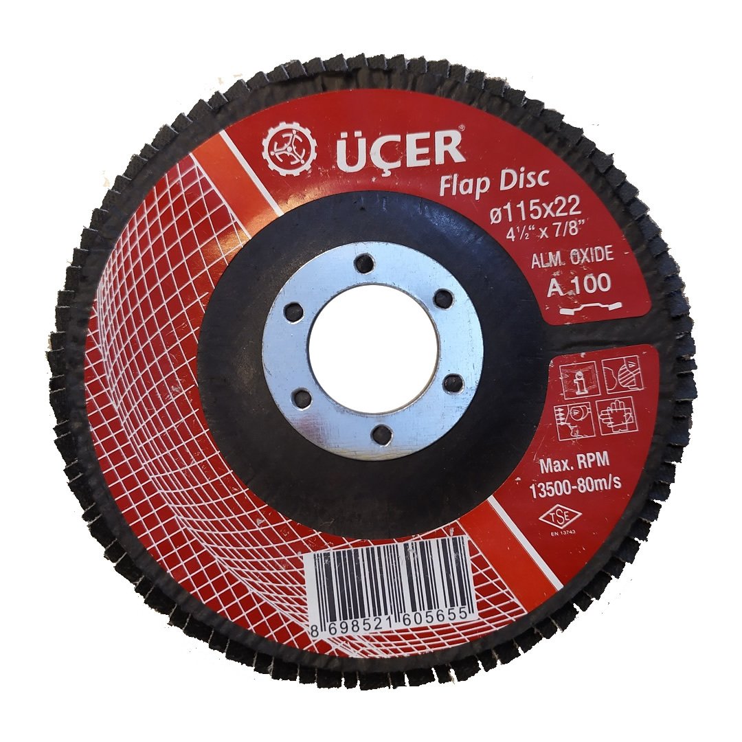 Üçer 115x22 100 Kum Flap Disk Zımpara