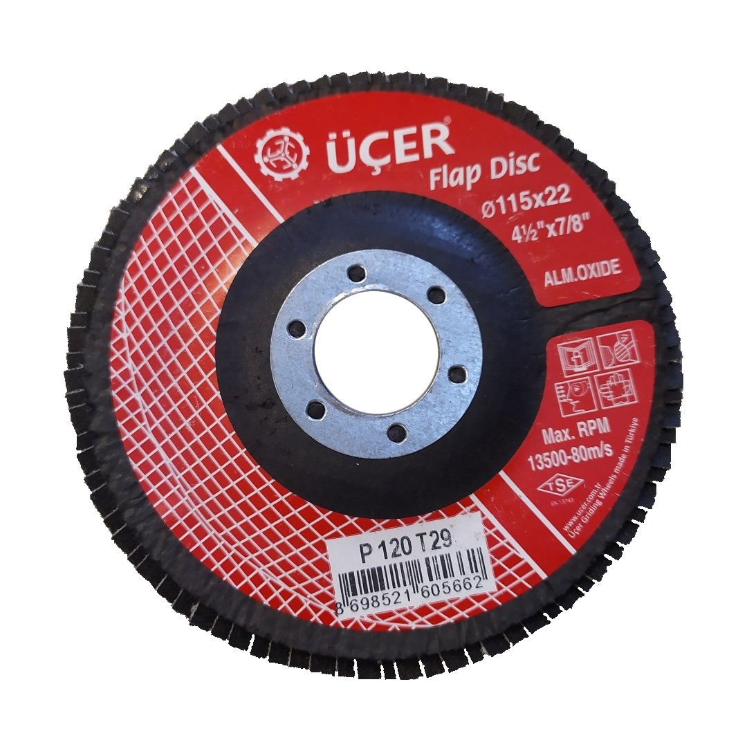 Üçer 115x22 120 Kum Flap Disk Zımpara