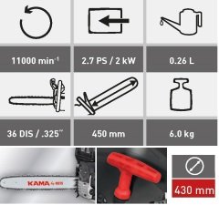 KAMA BY REİS 46CC MOTORLU TESTERE