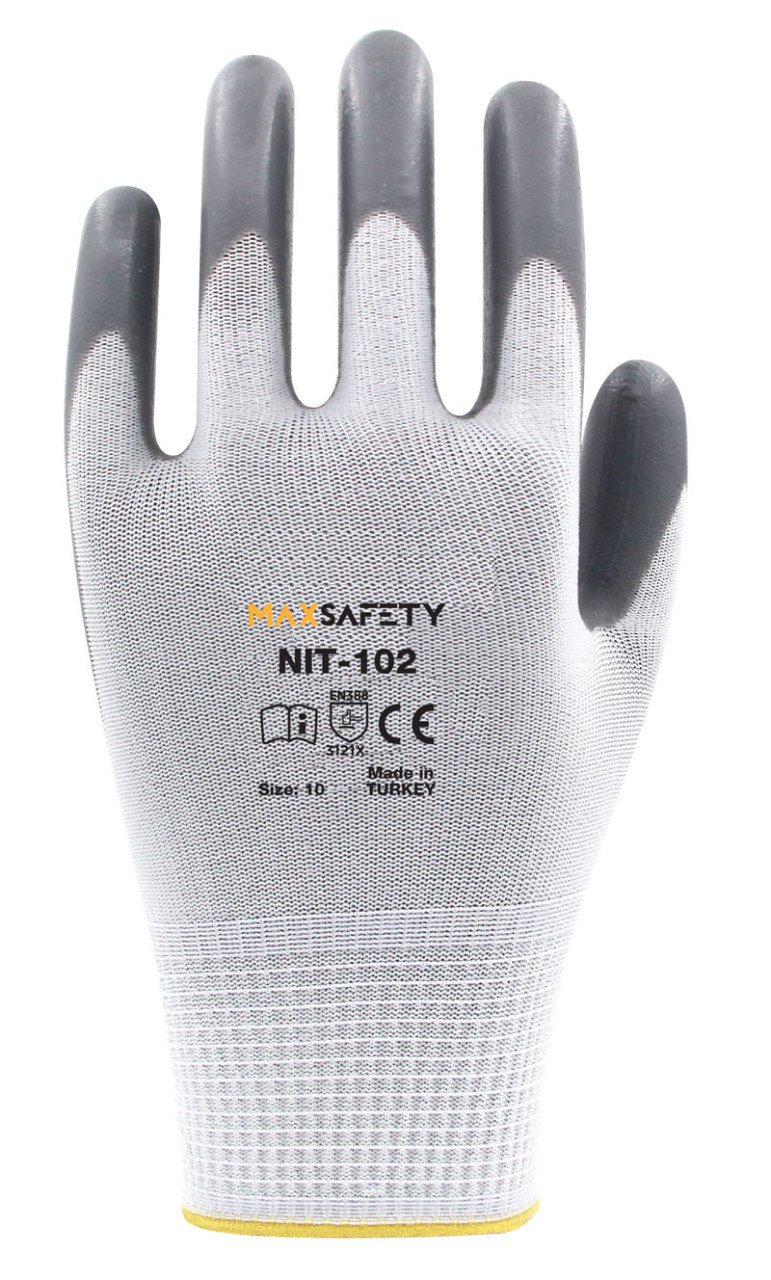 POLYESTER NİTRİL ELD.(Gri-Beyaz) No:10