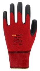 POLYESTER NİTRİL ELD.(Kırmızı - Siyah) No:10