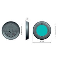 12 Watt Mini Smart Sıva Üstü 316 ''L'' Paslanmaz Çerçeve+Ampul