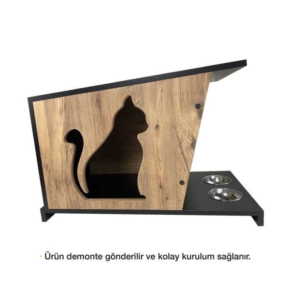 Kedi Evi - Özel TaSarım - Ahşap - Gölge