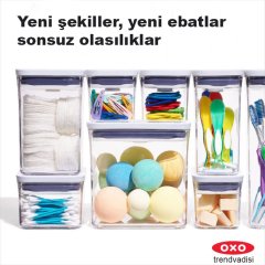 Oxo Saklama Kabı Pop Mini Kare - Orta - 0.76 lt