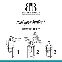 Bottle Buddy Ice Bag - Taşınabilir Şişe/Şarap Soğutucu Buz Çantası