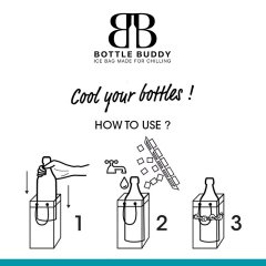 Bottle Buddy Ice Bag - Taşınabilir Şişe & Şarap Soğutucu Buz Çantası