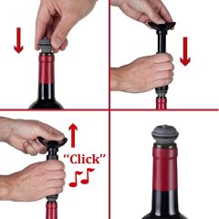 Vacu Vin Şarap Vakum Seti / Beyaz (1 pompa + 3 tıpa)