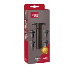 Vacu Vin Şarap Vakum Seti / Siyah (1 pompa + 4 tıpa)
