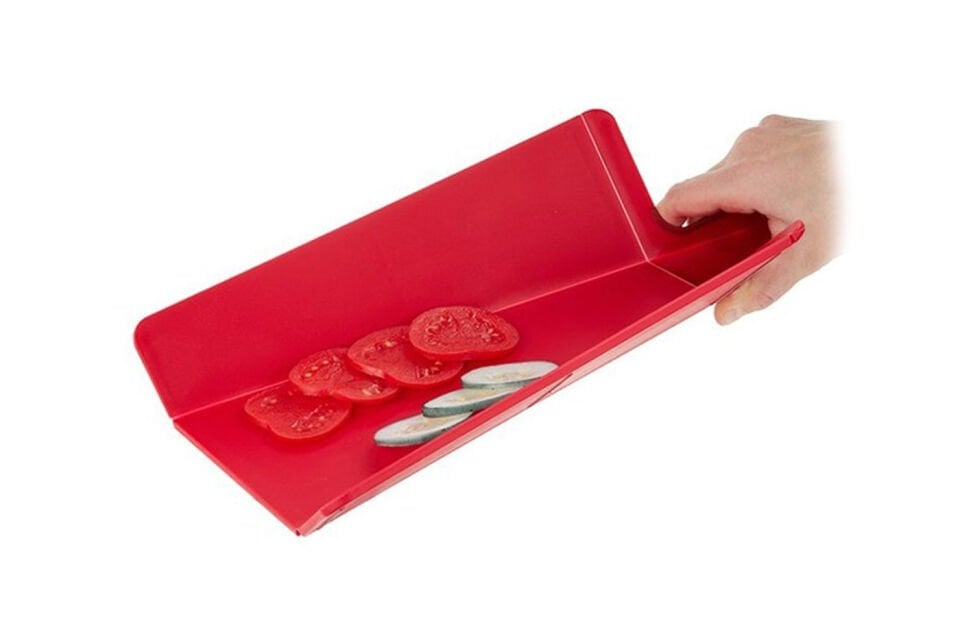 Joseph Joseph Chop2Pot™ Büyük Katlanır Kesme Tahtası - Kırmızı