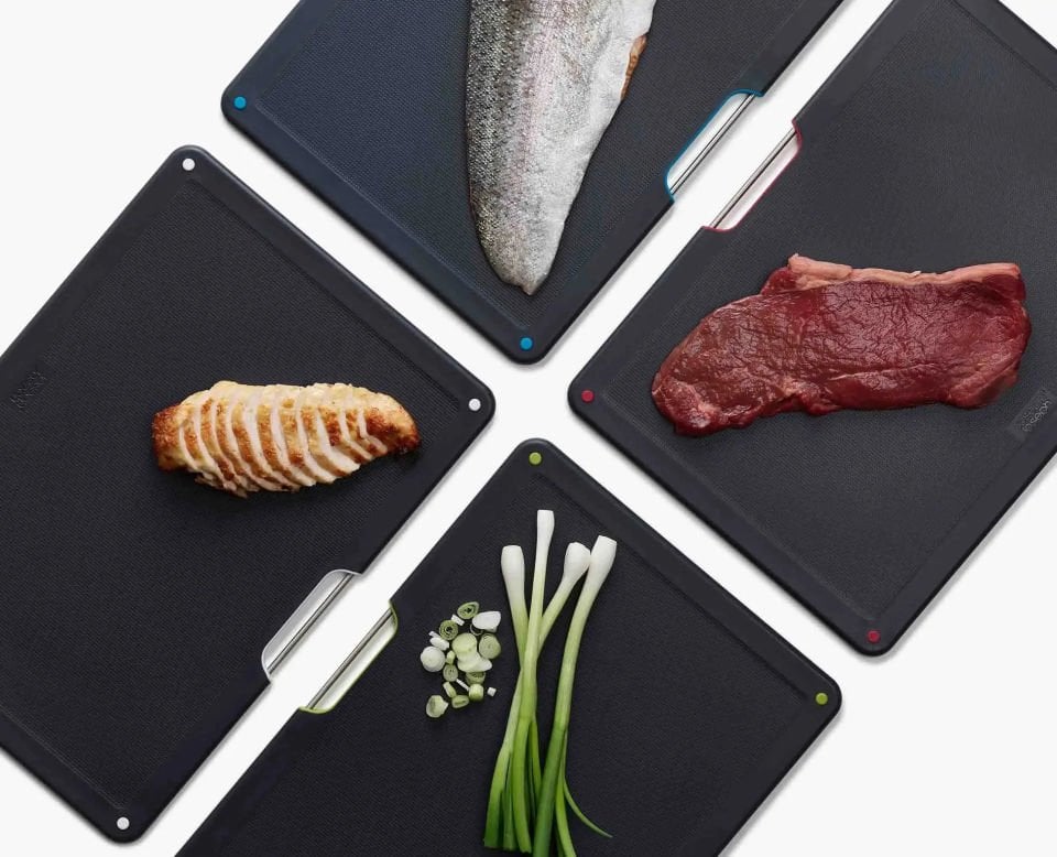 Joseph Joseph Folio Steel 4pc Board Set (S/Steel)