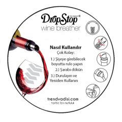 DropStop Minidisk Şampanya Ağızlığı / Gümüş rengi (5'li paket)