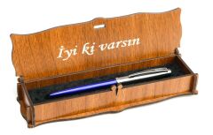 Scrikss Tükenmez Kalem Ahşap Kutulu