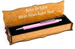 Kişiye Özel Ahşap Kutulu Tükenmez Kalem
