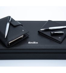 Hediyelik Set Dolma kalem - Tükenmez kalem Deri Jotter