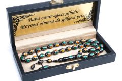 Gümüş İşlemeli Mineli Kuka Tesbih