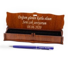 Ahşap kutulu Tükenmez Kalem
