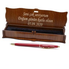Tükenmez Kalem Ahşap Kutulu
