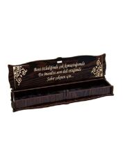 Hediyelik Gümüş İsimli Sıkma Kehribar Ahşap Kutulu