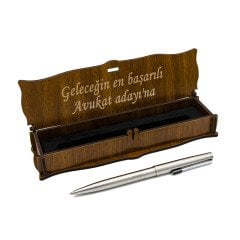 Scrikss Marka Tükenmez Kalem Ahşap Kutulu