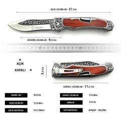 Kurt Kabartma Model Kişiye Özel Çakı Kutulu