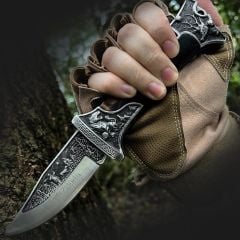 İsme Özel Kamp Outdoor BABA ÇAKI Ahşap Gövde