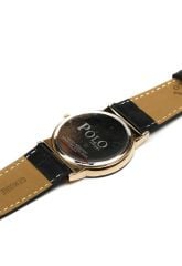 POLO Kristal Cam Deri Kordon Erkek Kol Saati