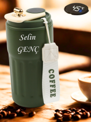 304 Çelik Sıcak - Soğuk Kişiye Özel Termos Dijital Derece Göstergeli 500 ml