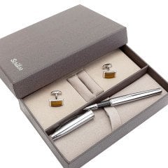 Scrikss Kalem ve Kol Düğmesi Hediyelik Set