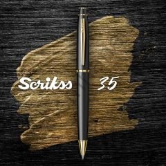 Mat Siyah Altın Scrikss Roller Kalem ( Ömür Boyu Garantili )