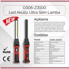 Brio Led Lamba Akülü Ultra Slım 1000L