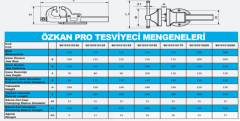 Özkan Pro Sabit Tezgah Mengenesi (125mm)