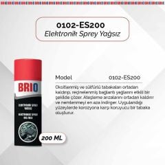 Brio Elektronik Kart Devre Soket Kablo Oksit Temizleyici Sprey 200 Ml Yağsız 2'li Paket