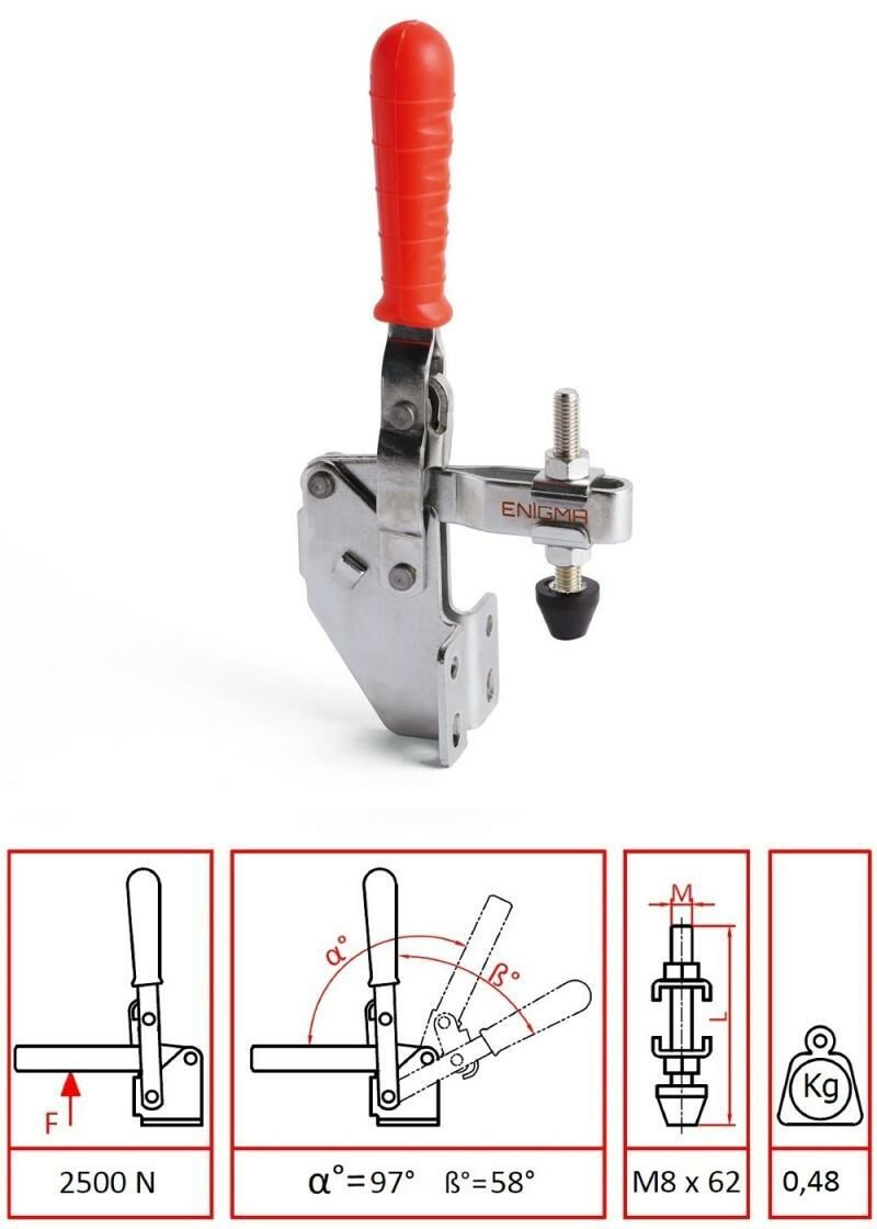 Enigma  1207 UFA Dikey Pozisyon Alın Taban Klemp (1103 A)