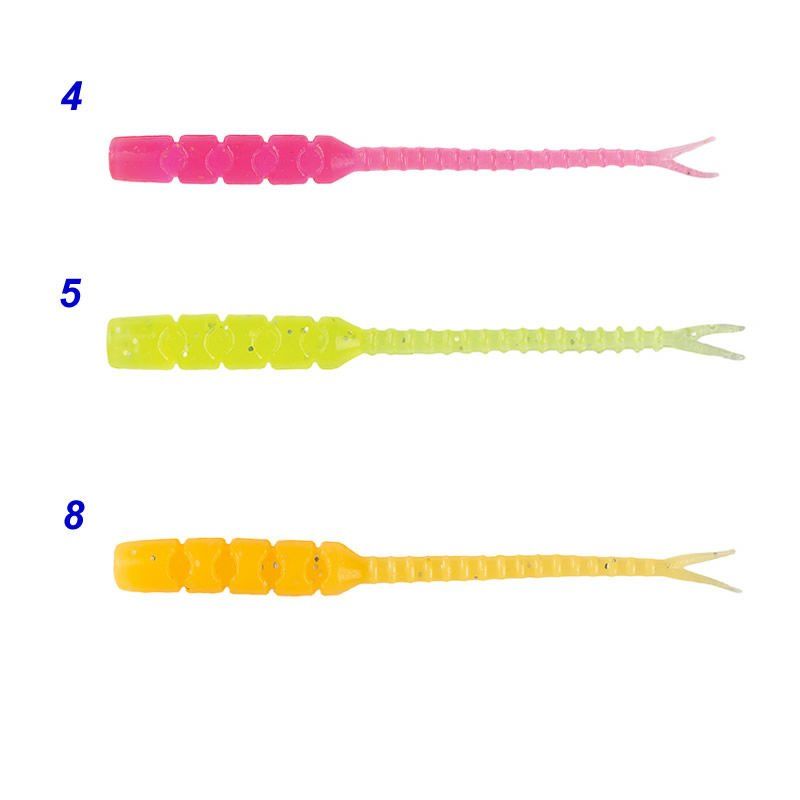 Mustad Aji Worm Bachi Bachi 5cm Lrf Silikon